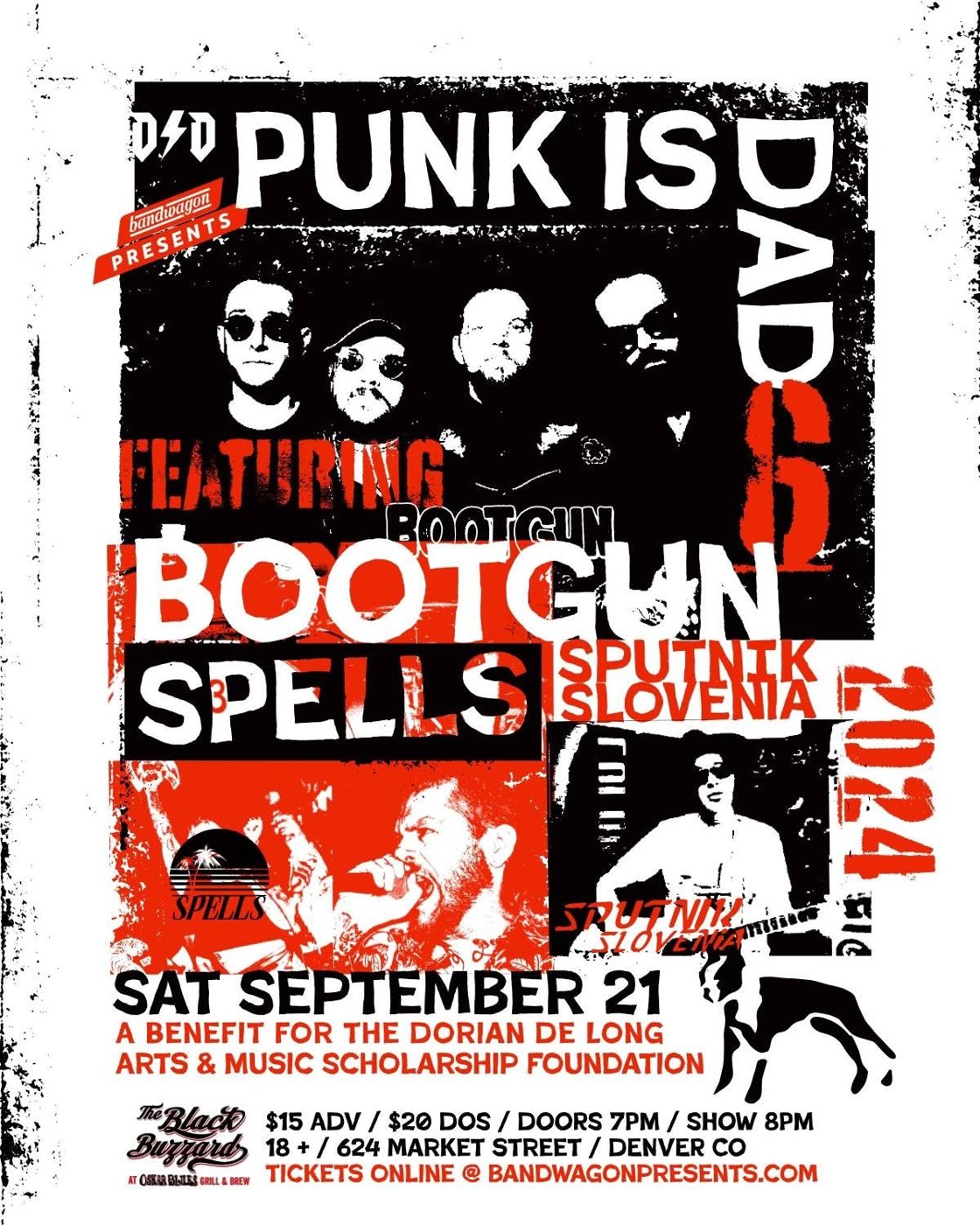 Punk Is Dad 6, The Black Buzzard, September 21, 2024, Bootgun, SPELLS, Sputnik Slovenia