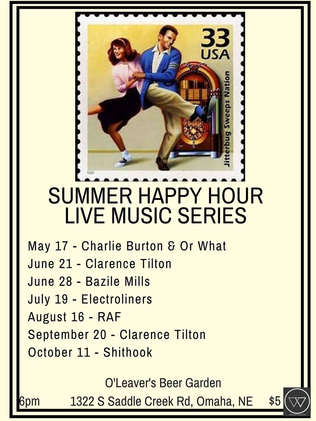 Summer Happy Hour Live Music Series, O’Leaver’s Beer Garden